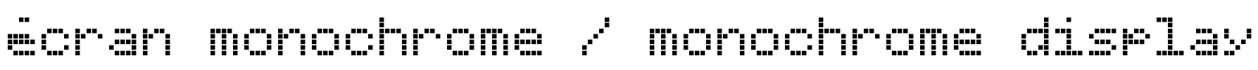 écran monochrome / monochrome display Font Image