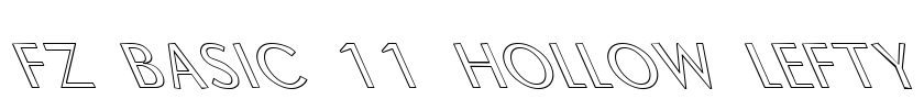 FZ BASIC 11 HOLLOW LEFTY Font Image