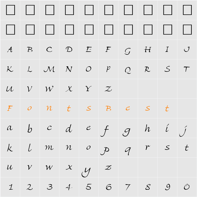 QTFlorencia Character Map