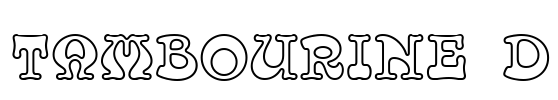 Tambourine D Font Image