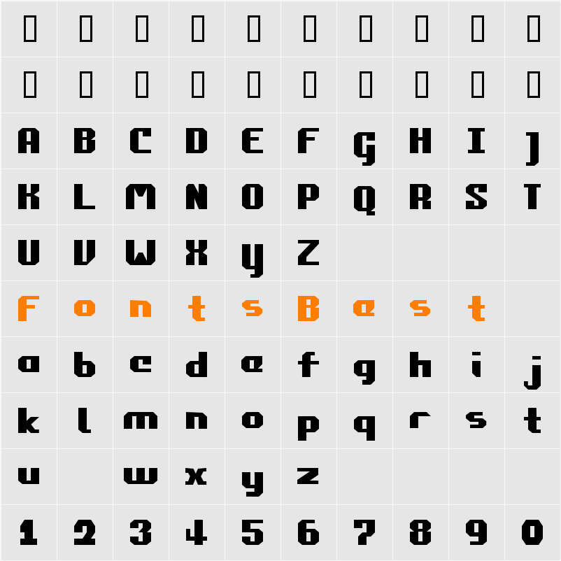 JI-Segnos Character Map