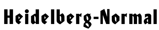 Heidelberg-Normal Font Image