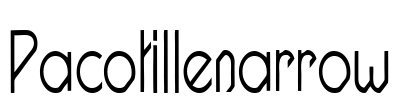 Pacotillenarrow Font Image