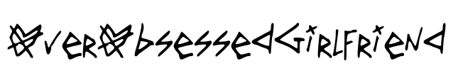 OverObsessedGirlfriend Font Image