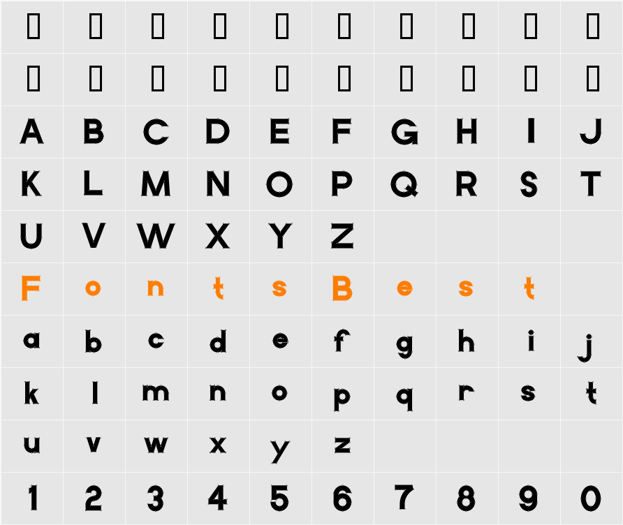 VectorBlack Character Map
