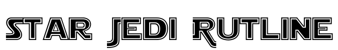 Star Jedi Outline Font Image
