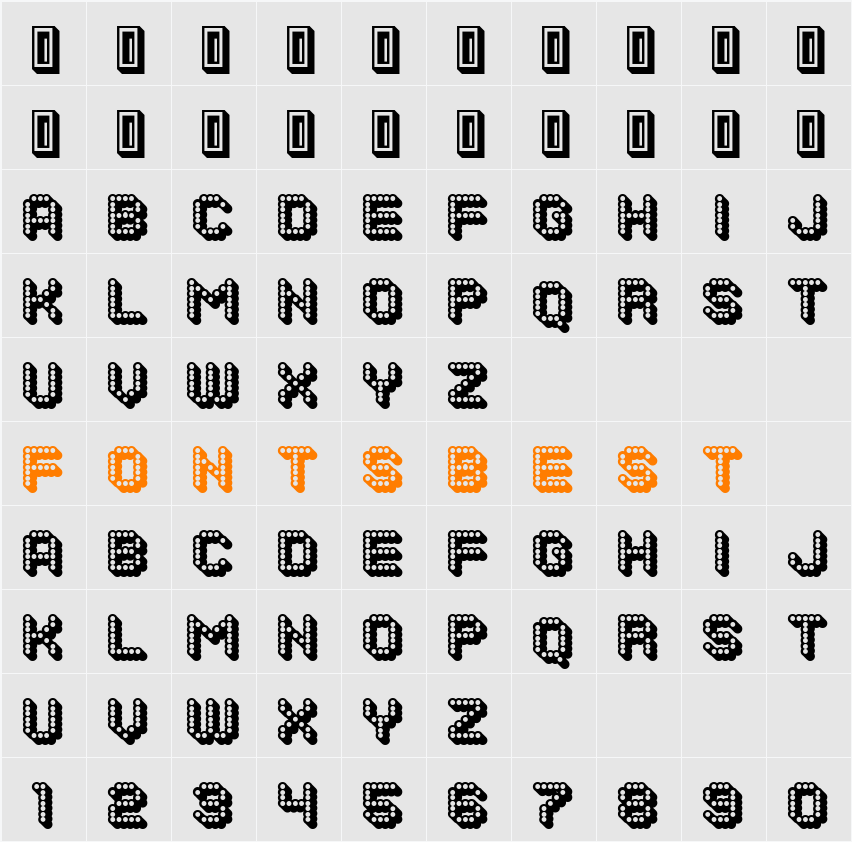 Dots All For Now 3D JL Character Map