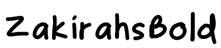 ZakirahsBold Font Image