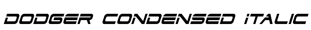 Dodger Condensed Italic Font Image