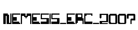 nemesis_erc_2007 Font Image
