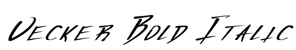 Vecker Bold Italic Font Image