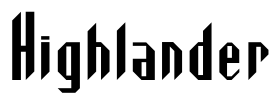 Highlander Font Image