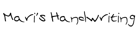 Mari's Handwriting