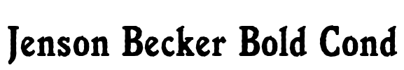 Jenson Becker Bold Cond Font Image