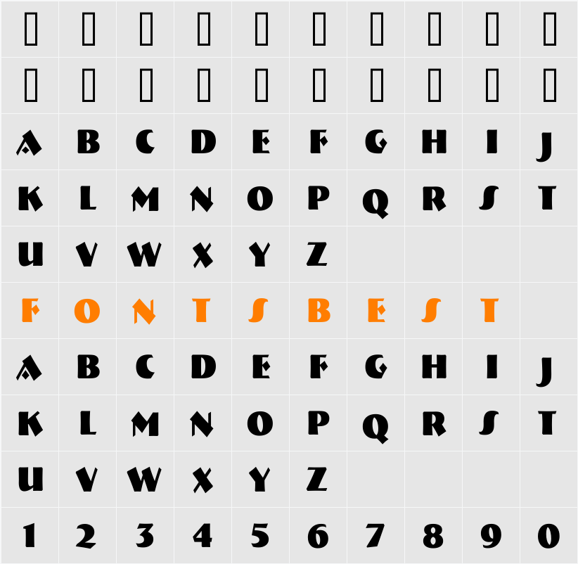 a_BremenNr Character Map