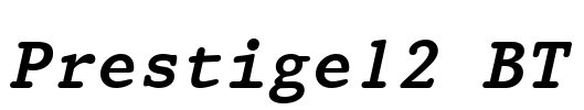 Prestige12 BT Font Image