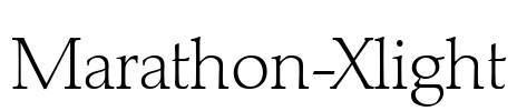 Marathon-Xlight Font Image