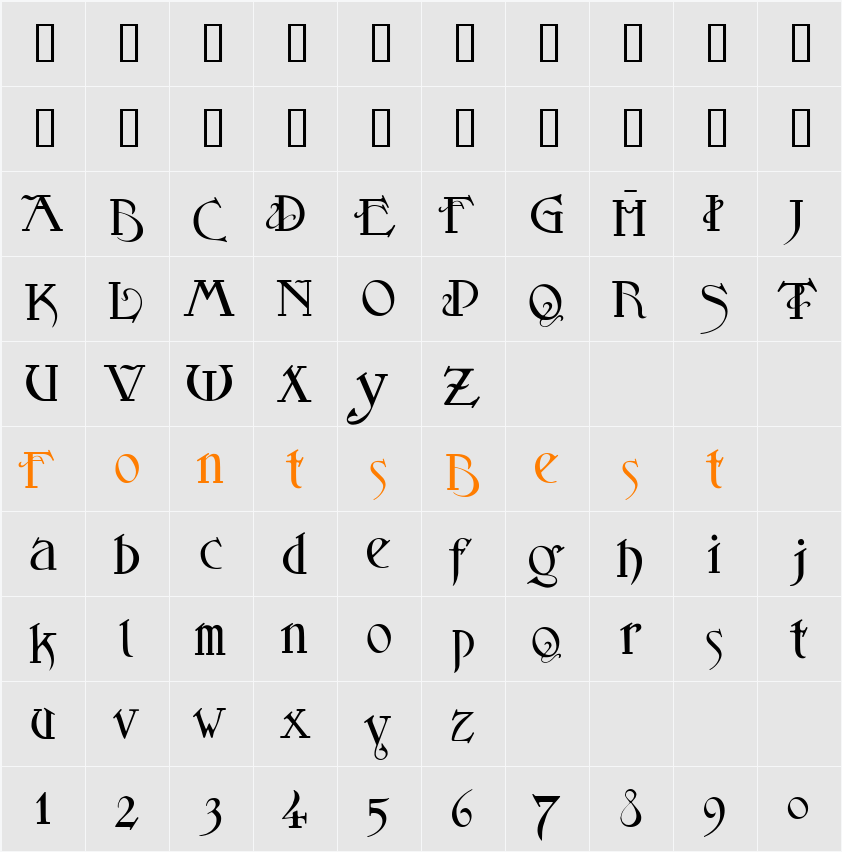 Sans Logique Character Map