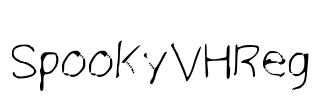 SpookyVHReg Font Image
