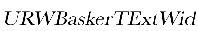 URWBaskerTExtWid Font Image