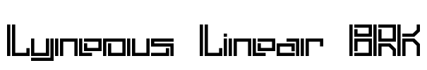 Lyneous Linear BRK Font Image