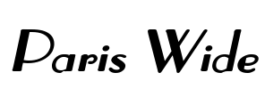 Paris Wide Font Image
