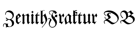 ZenithFraktur DB Font Image