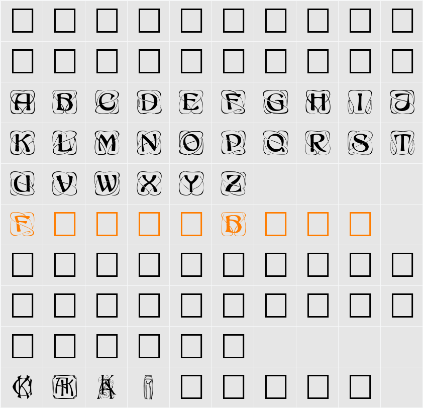 KonanurKaps Kaps:001.001 Character Map