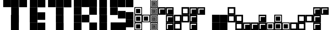 Tetris Blocks Font Image