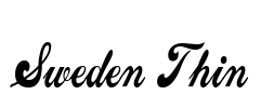 Sweden Thin Font Image