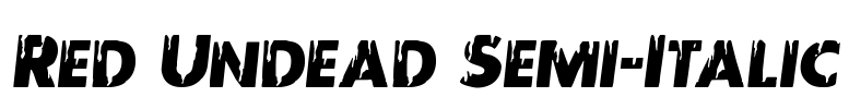 Red Undead Semi-Italic Font Image
