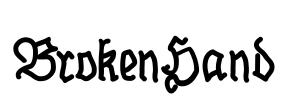 BrokenHand Font Image