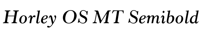 Horley OS MT Semibold Font Image