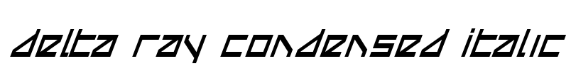 Delta Ray Condensed Italic Font Image