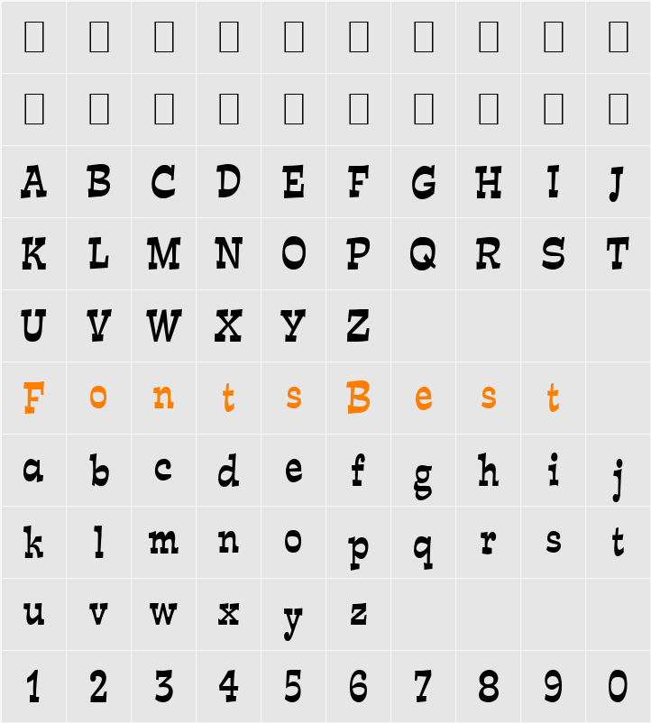 Expose-Condensed Character Map