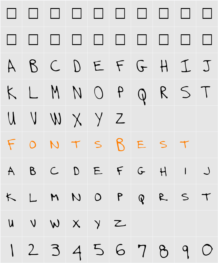 Kivetts Character Map