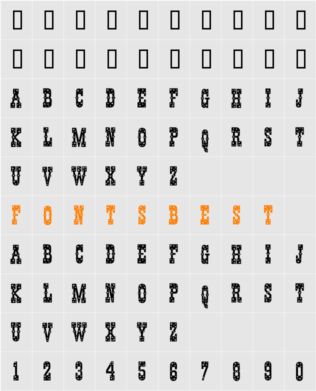 Pentagon Character Map