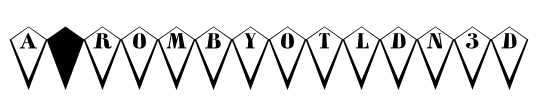 a_RombyOtlDn3D Font Image