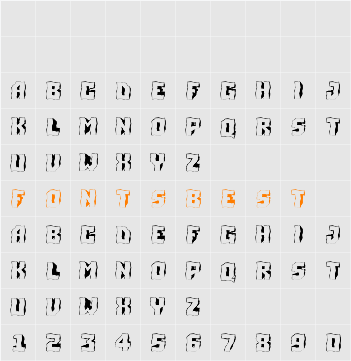a_Simpler3DBrk Character Map