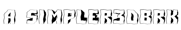 a_Simpler3DBrk Font Image