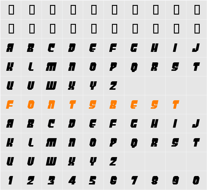 PanicButton BB Character Map