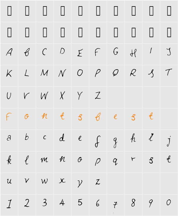 FunInTheSun Character Map