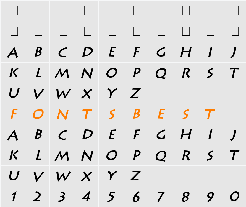 Liste Character Map
