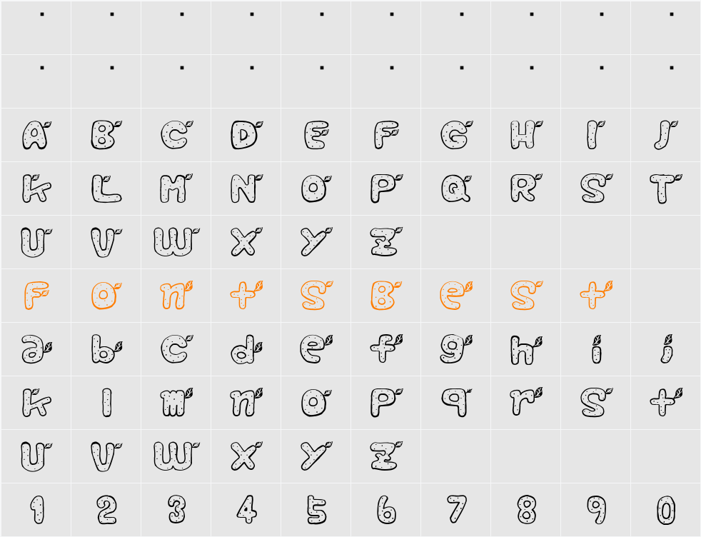 ReafFont Character Map