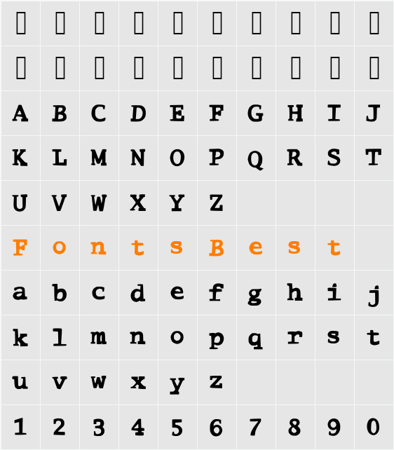 ComicType Character Map