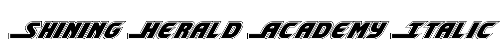 Shining Herald Academy Italic Font Image