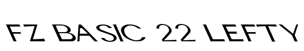FZ BASIC 22 LEFTY Font Image