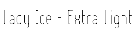 Lady Ice - Extra Light Font Image