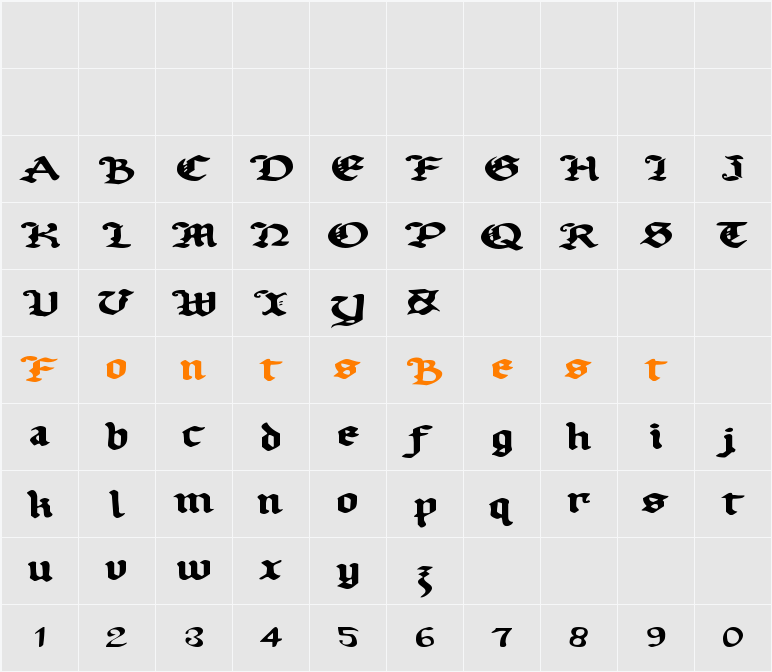 Uberhölme Expanded Character Map