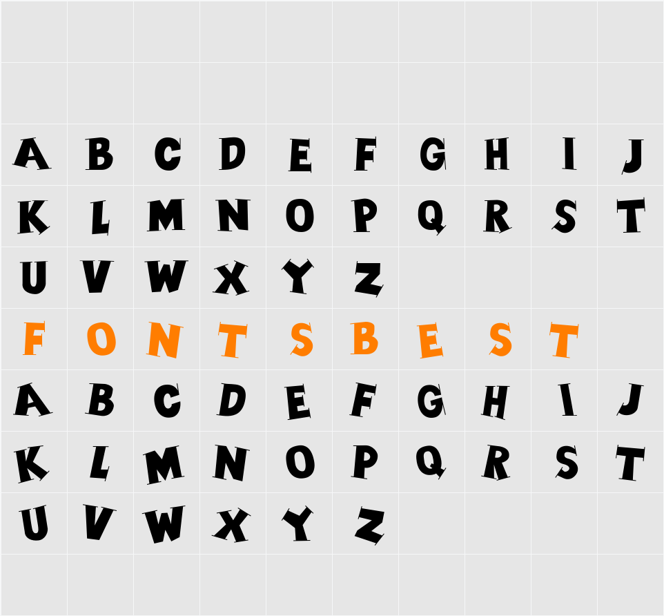 SerifsCaps Character Map